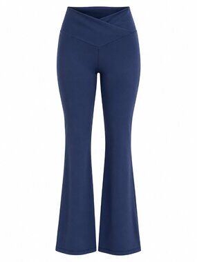 Aerie OFFLINE Real Me Crossover Flare Leggings Blue M
